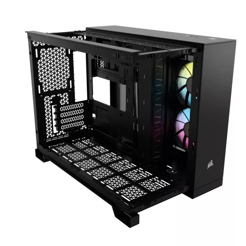 CORSAIR arvutikorpus - Icue Link 2500x RGB Micro ATX kahekambriline must