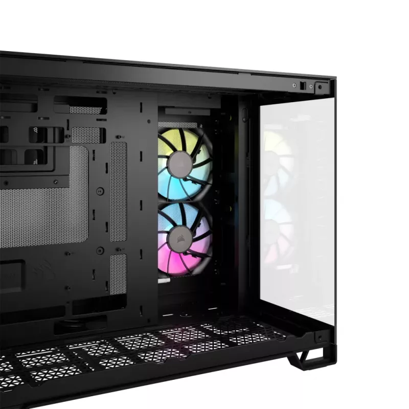 CORSAIR arvutikorpus - Icue Link 2500x RGB Micro ATX kahekambriline must