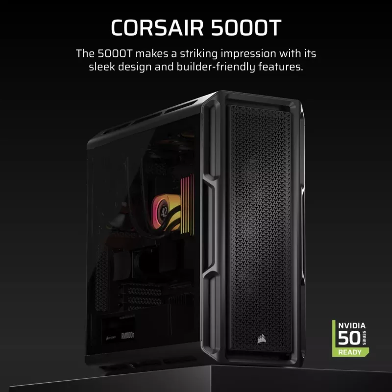CORSAIR arvuti korpus - 5000T keskmine torn, suure jõudlusega