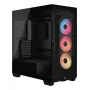PC Midi Tower korpus CORSAIR 3500X RS-R ARGB — Must, karastatud klaas, toetab ATX/EATX/Micro-ITX, 3x120 mm esiventilaatorid