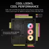 PC Midi Tower korpus CORSAIR 3500X RS-R ARGB — Must, karastatud klaas, toetab ATX/EATX/Micro-ITX, 3x120 mm esiventilaatorid