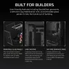 PC Midi Tower korpus CORSAIR 3500X RS-R ARGB — Must, karastatud klaas, toetab ATX/EATX/Micro-ITX, 3x120 mm esiventilaatorid