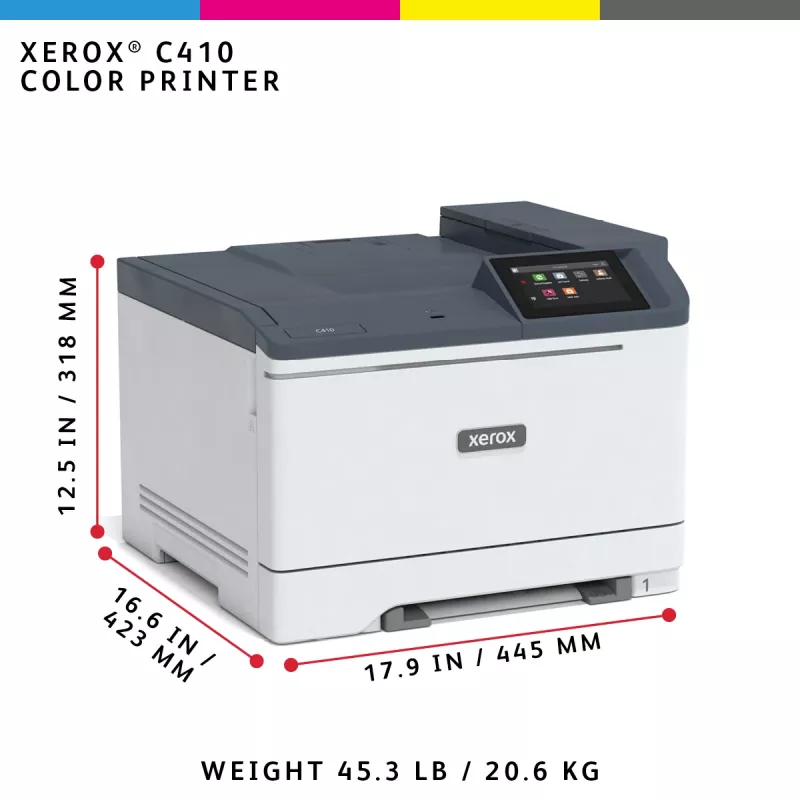 Xerox C410 A4 40ppm Dupleksprinter PS3 PCL5e/6 2 Alust 251 Lehte