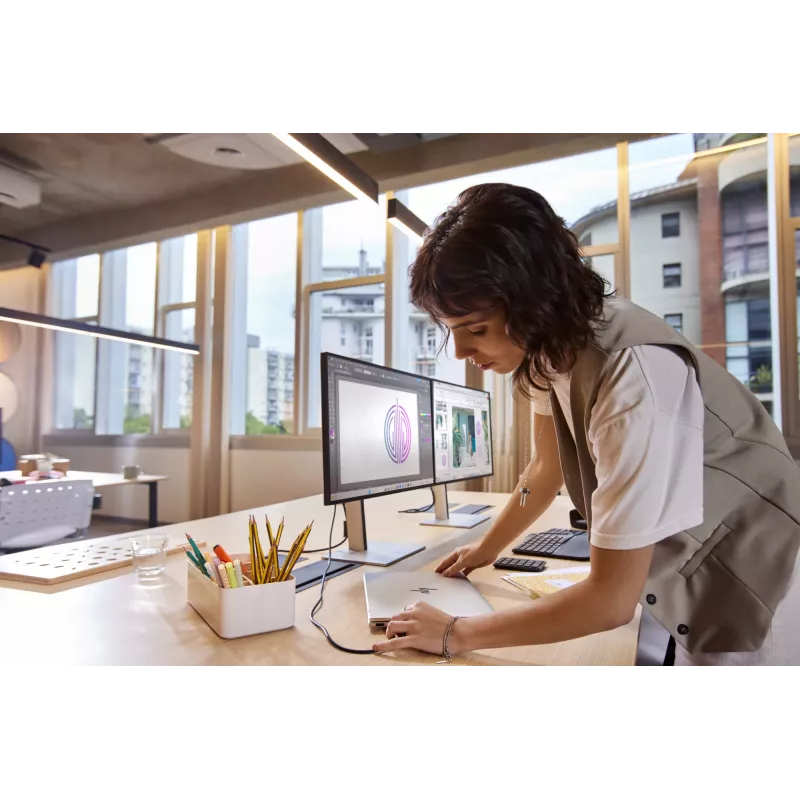 HP Series 7 Pro 27-tolline QHD Thunderbolt 4 monitor - 727pu, 68,6 cm (27 tolli), 2560 x 1440 pikslit, Quad HD, LCD, 5 ms, must