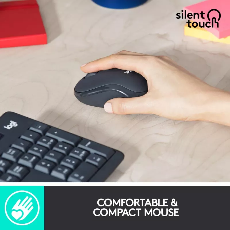 LOGITECH Mk295 Silent Wireless Combo Graphite Azerty Belgian
