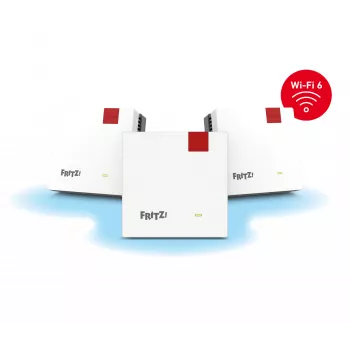 Mesh Set 1600 kaheribaline (2,4 GHz / 5 GHz) Wi-Fi 6 (802.11ax), punane, valge, 1 sisemine antenn