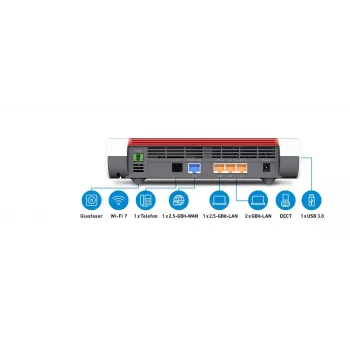 Box 5690 traadita ruuter 2.5 Gigabit Ethernet kaheribaline (2.4 GHz / 5 GHz) punane, valge