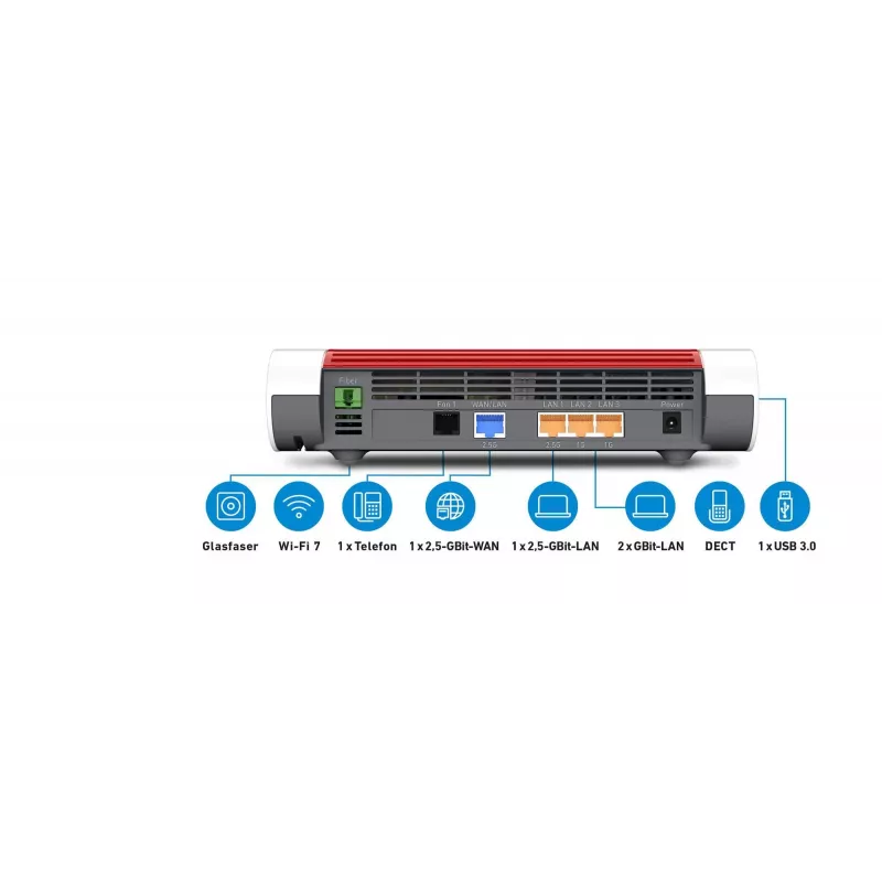 Box 5690 traadita ruuter 2.5 Gigabit Ethernet kaheribaline (2.4 GHz / 5 GHz) punane, valge