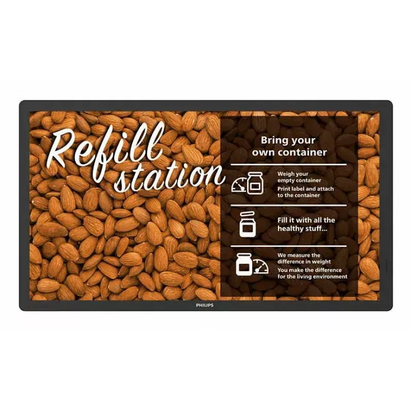 Philips Signage Solutions 25BDL4150I/00 Signage Display Digitaalne silt lameekraan 64,3 cm (25,3 tolli) Wi-Fi Must Sisseehitatud protsessor Android 11