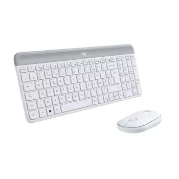 LOGITECH Õhuke juhtmevaba klaviatuuri ja hiire komplekt Mk470 - Valge - Azerty Prantsuse