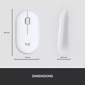 LOGITECH Õhuke juhtmevaba klaviatuuri ja hiire komplekt Mk470 - Valge - Azerty Prantsuse