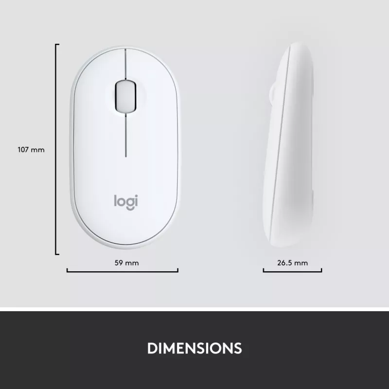 LOGITECH Õhuke juhtmevaba klaviatuuri ja hiire komplekt Mk470 - Valge - Azerty Prantsuse
