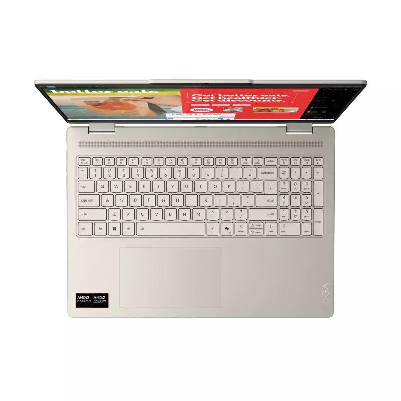 Lenovo Yoga 7 2-in-1 16AKP10 Copilot+ PC AMD Ryzen™ AI 7 350 Hybrid (2-in-1) 40,6 cm (16 tolli) Puutetundlik ekraan 2.8K 16 GB LPDDR5x-SDRAM 1 TB SSD Wi-Fi 7 (802.11be) Windows 11 Home German hall