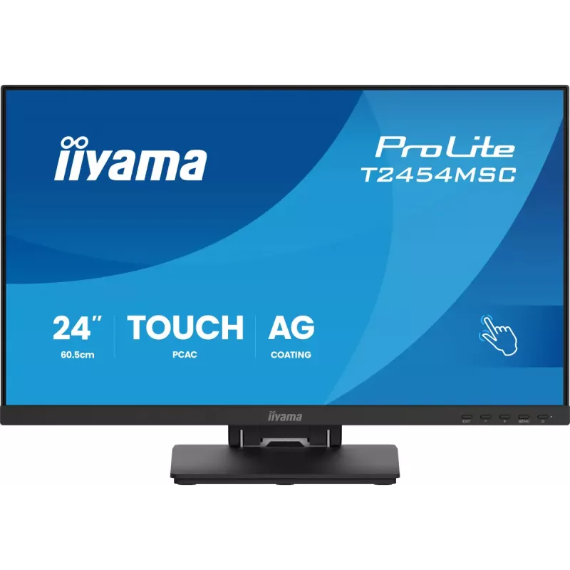 iiyama ProLite T2454MSC-B3AG arvutimonitor 60,5 cm (23,8 tolli) 1920 x 1080 pikslit Full HD LED puuteekraaniga mitme kasutaja jaoks must