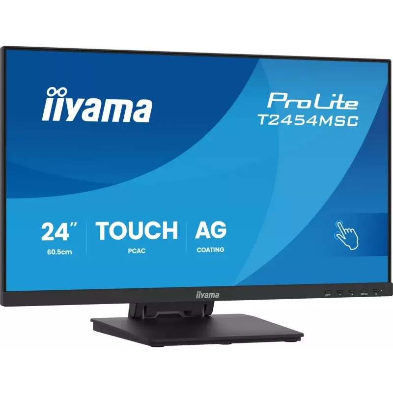 iiyama ProLite T2454MSC-B3AG arvutimonitor 60,5 cm (23,8 tolli) 1920 x 1080 pikslit Full HD LED puuteekraaniga mitme kasutaja jaoks must