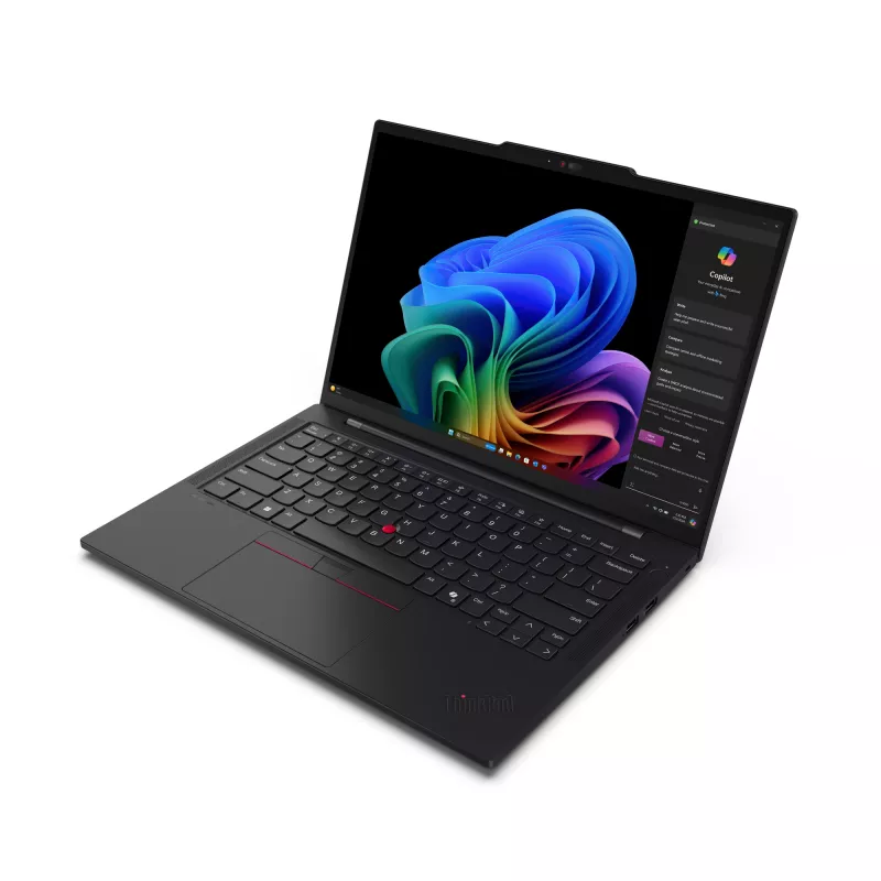 Lenovo ThinkPad T14s Gen 6 (Snapdragon) Copilot+ PC X1E-78-100 Sülearvuti 35,6 cm (14 tolli) WUXGA 32 GB LPDDR5x-SDRAM 1 TB SSD Wi-Fi 7 (802.11be) Windows 11 Pro Saksa Must