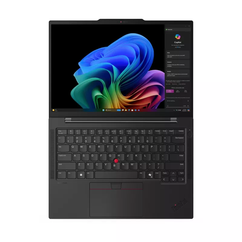 Lenovo ThinkPad T14s Gen 6 (Snapdragon) Copilot+ PC X1E-78-100 Sülearvuti 35,6 cm (14 tolli) WUXGA 32 GB LPDDR5x-SDRAM 1 TB SSD Wi-Fi 7 (802.11be) Windows 11 Pro Saksa Must