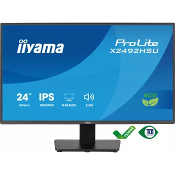 iiyama ProLite X2492HSU-B1 arvutimonitor 60,5 cm (23,8 tolli) 1920 x 1080 pikslit Full HD LED Must