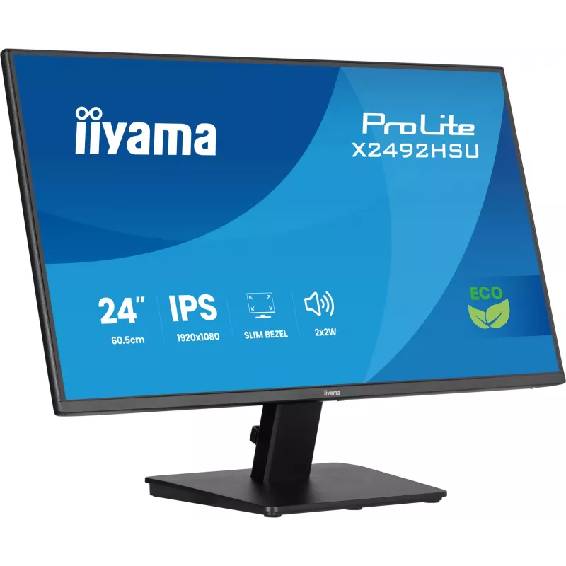iiyama ProLite X2492HSU-B1 arvutimonitor 60,5 cm (23,8 tolli) 1920 x 1080 pikslit Full HD LED Must