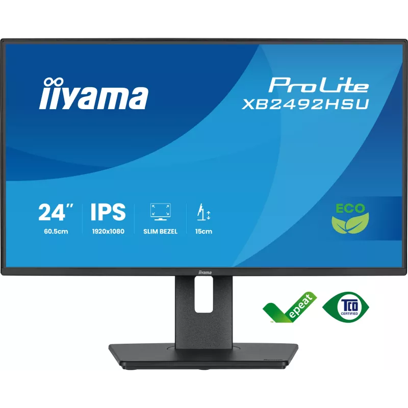 iiyama ProLite XB2492HSU-B1 arvutimonitor 60,5 cm (23,8 tolli) 1920 x 1080 pikslit Full HD LED Must