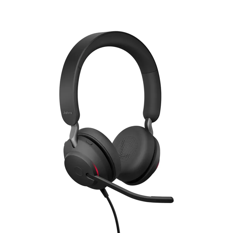 Jabra Evolve2 40 SE USB-A, UC Stereo, juhtmega, kõned/muusika, 20–20000 Hz, 188 g, peakomplekt, must