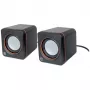 Manhattan 2600 Series Speaker System, Small Size, Big Sound, Two Speakers, Stereo, USB power, Output: 2x 3W, 3.5mm plug for sound, In-Line volume control, kaabel 0.9m, Must, Three Year Warranty