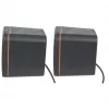 Manhattan 2600 Series Speaker System, Small Size, Big Sound, Two Speakers, Stereo, USB power, Output: 2x 3W, 3.5mm plug for sound, In-Line volume control, kaabel 0.9m, Must, Three Year Warranty