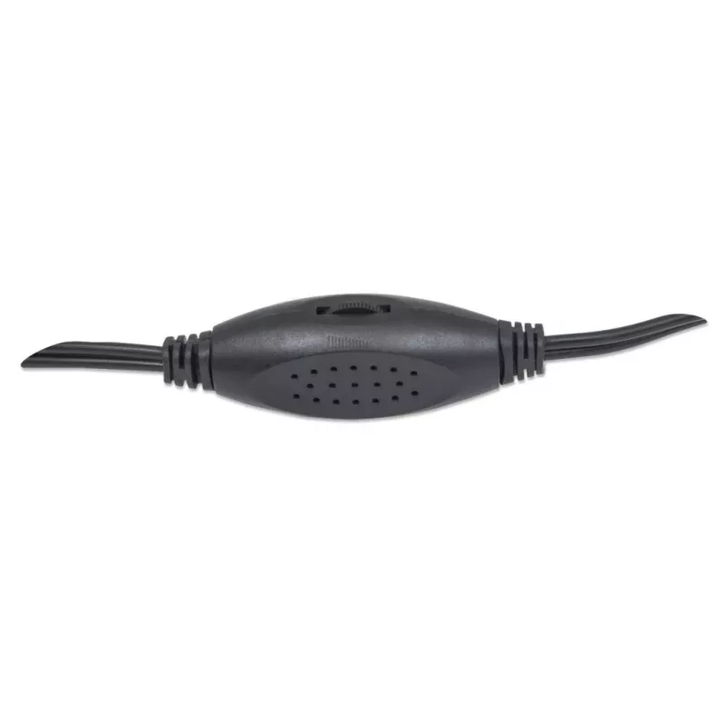 Manhattan 2600 Series Speaker System, Small Size, Big Sound, Two Speakers, Stereo, USB power, Output: 2x 3W, 3.5mm plug for sound, In-Line volume control, kaabel 0.9m, Must, Three Year Warranty