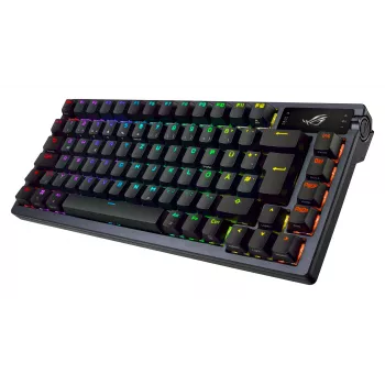 ASUS ROG Azoth klaviatuur Gaming USB + RF juhtmevaba + Bluetooth QWERTY Must