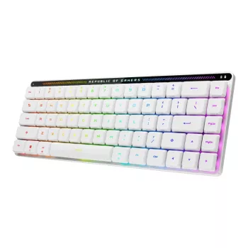 ASUS ROG Falchion RX Low Profile klaviatuur Mängimine USB + RF traadita + Bluetooth QWERTZ Valge