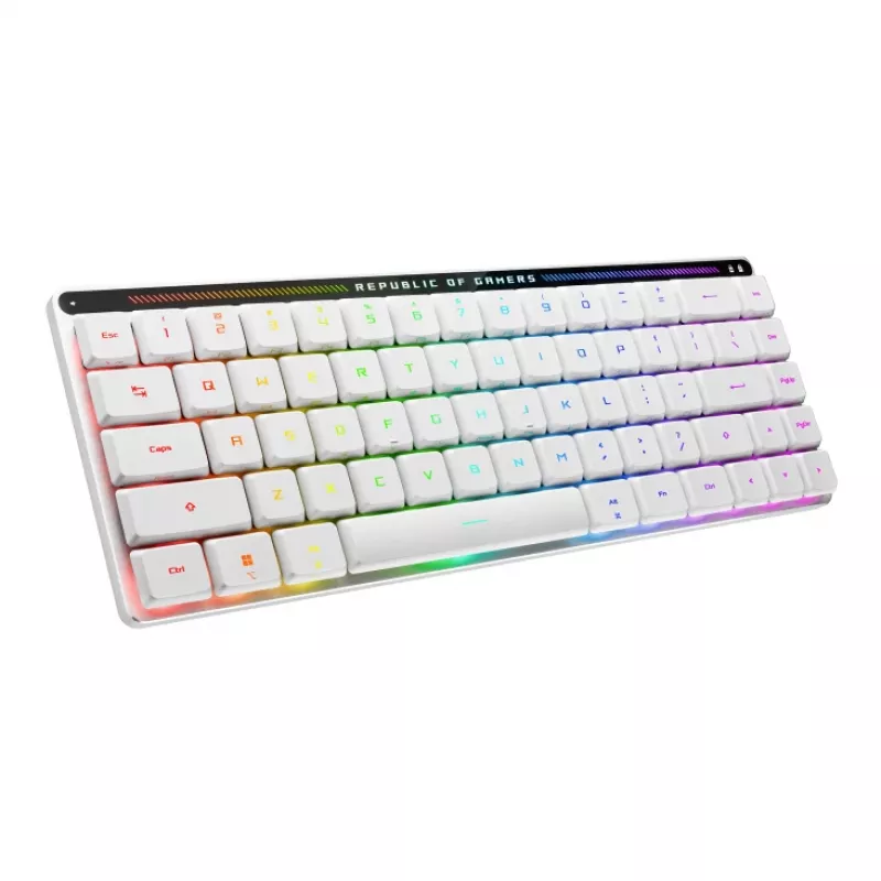 ASUS ROG Falchion RX Low Profile klaviatuur Mängimine USB + RF traadita + Bluetooth QWERTZ Valge