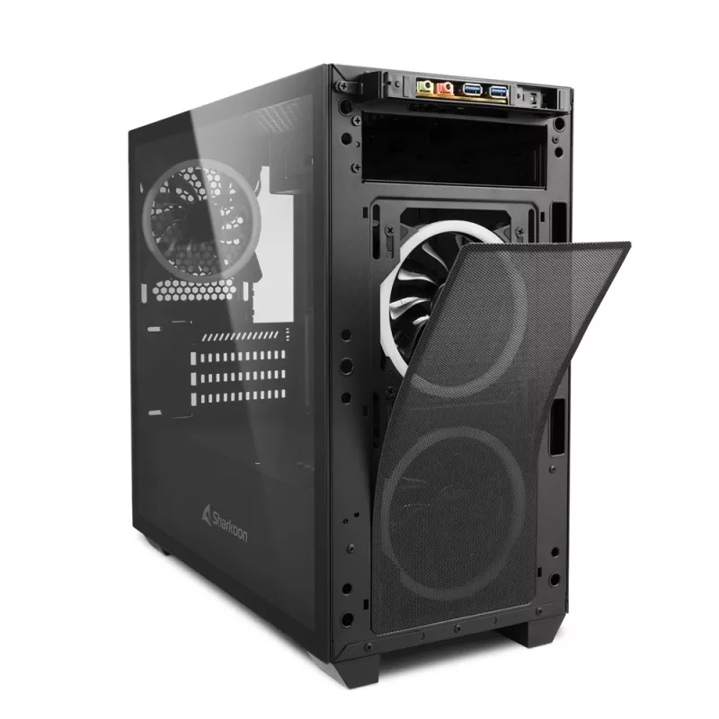 SHARKOON Torni korpus - V1000 RGB Mikrotorn, must