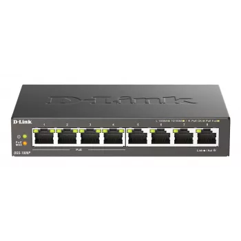 Haldamatu lüliti D-Link DGS-1008P/E, L2, 8 porti, PoE