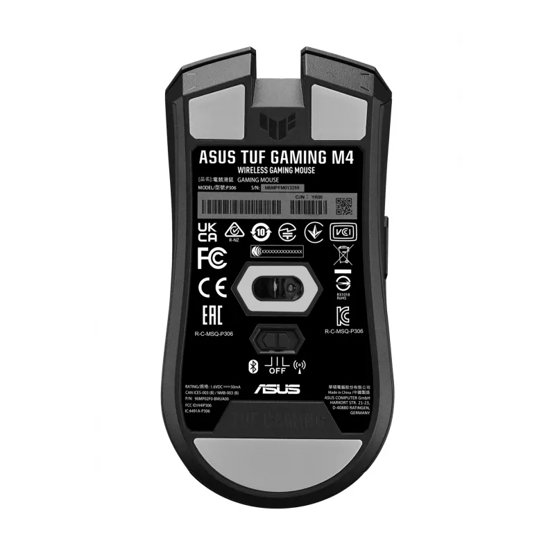 ASUS TUF Gaming M4 Wireless hiir paremakäeline RF-juhtmevaba + Bluetooth optiline 12000 DPI