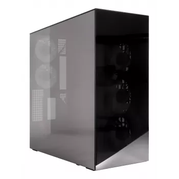 ARCTIC Xtender VG (Mirror Black) Premium E-ATX PC korpus vertikaalse GPU paigaldusega