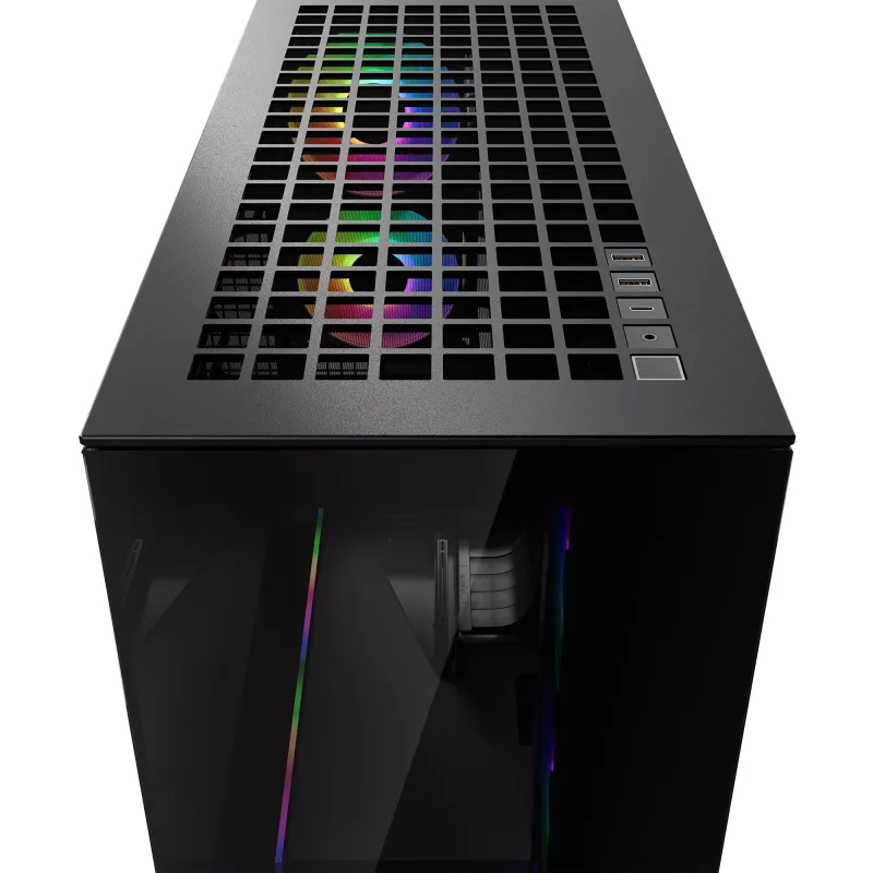 ARCTIC Xtender VG (Mirror Black) Premium E-ATX PC korpus vertikaalse GPU paigaldusega