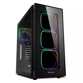 PC-korpus Sharkoon TG6 RGB Midi Tower Must