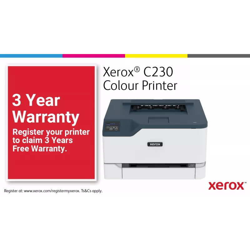 Xerox C230 A4 22ppm juhtmeta kahepoolne printer PS3 PCL5e6 2 alust kokku 251 lehte