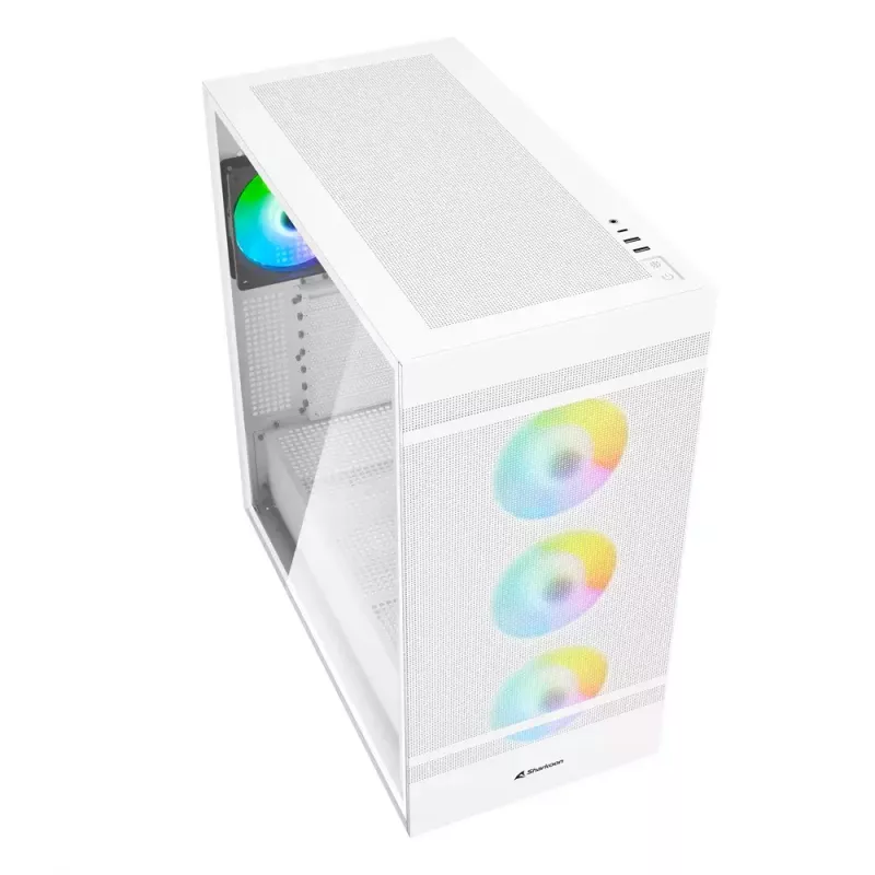 Arvuti korpus Sharkoon REBEL C50 RGB Full Tower Valge