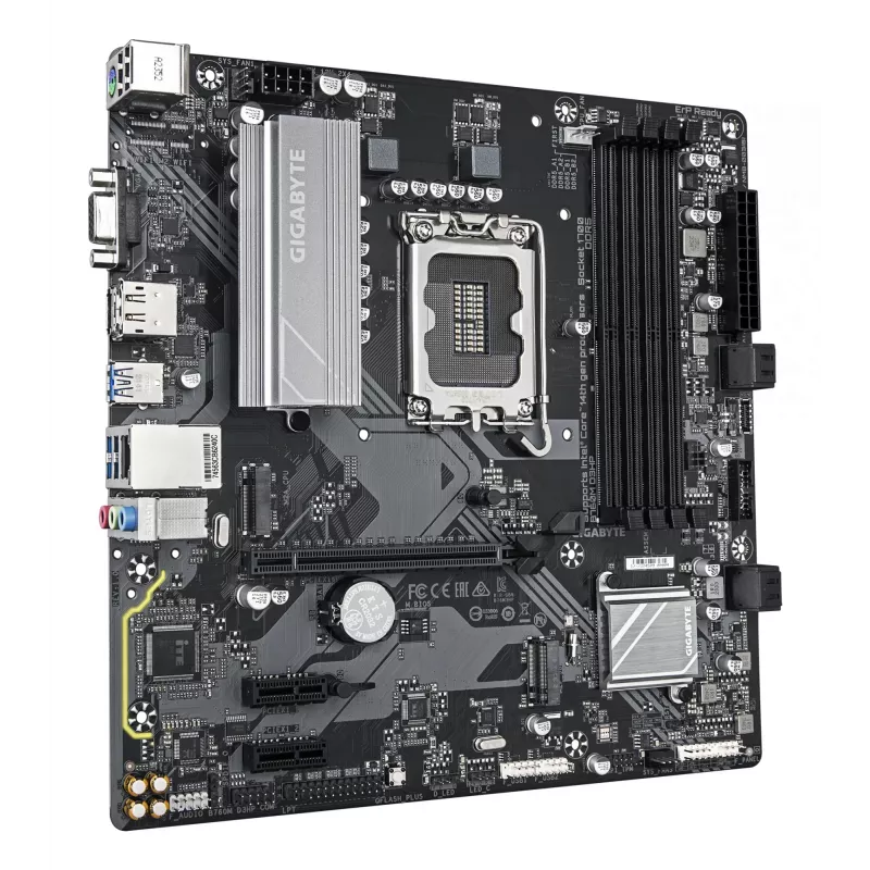 GIGABYTE B760M D3HP emaplaat – Intel Core 14. põlvkonna protsessoritele, 4+1+1 faasi VRM, kuni 5600 MHz DDR5, 2xPCIe 4.0 M.2, GbE LAN, USB 3.2 Gen 1