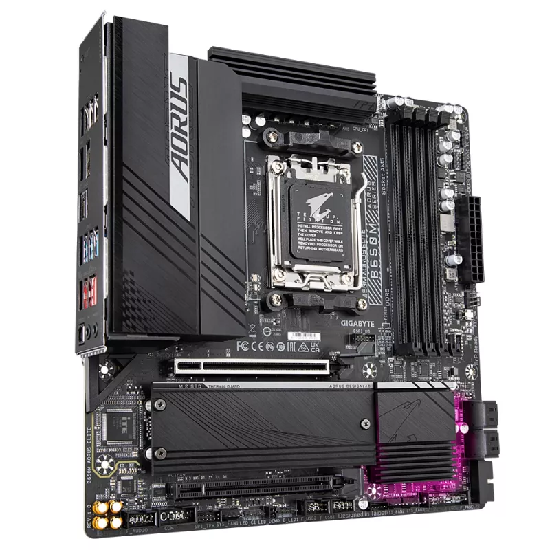 GIGABYTE B650M AORUS ELITE emaplaat - AMD Ryzen 9000 protsessoritele, 12+2+2 faasi VRM, kuni 8000MHz DDR5, 1xPCIe 5.0 + 1xPCIe 4.0 M.2, 2.5GbE LAN, USB 3.2 Gen 2x2