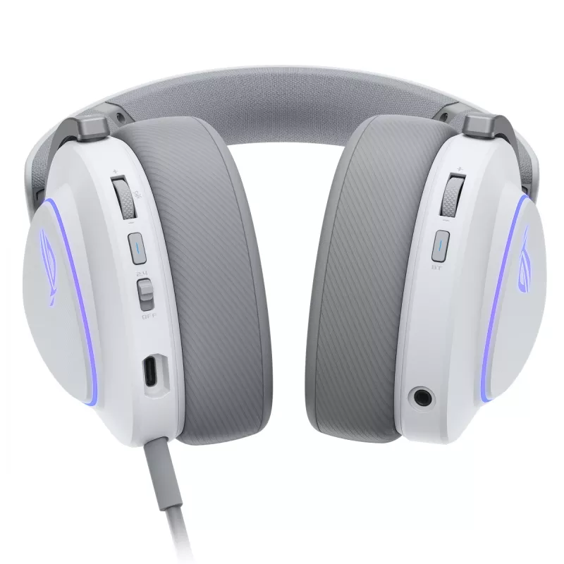 ASUS ROG Delta II Kõrvaklapid Juhtmega ja Juhtmeta Peapaelaga Mängimiseks USB Type-C Bluetooth Valge