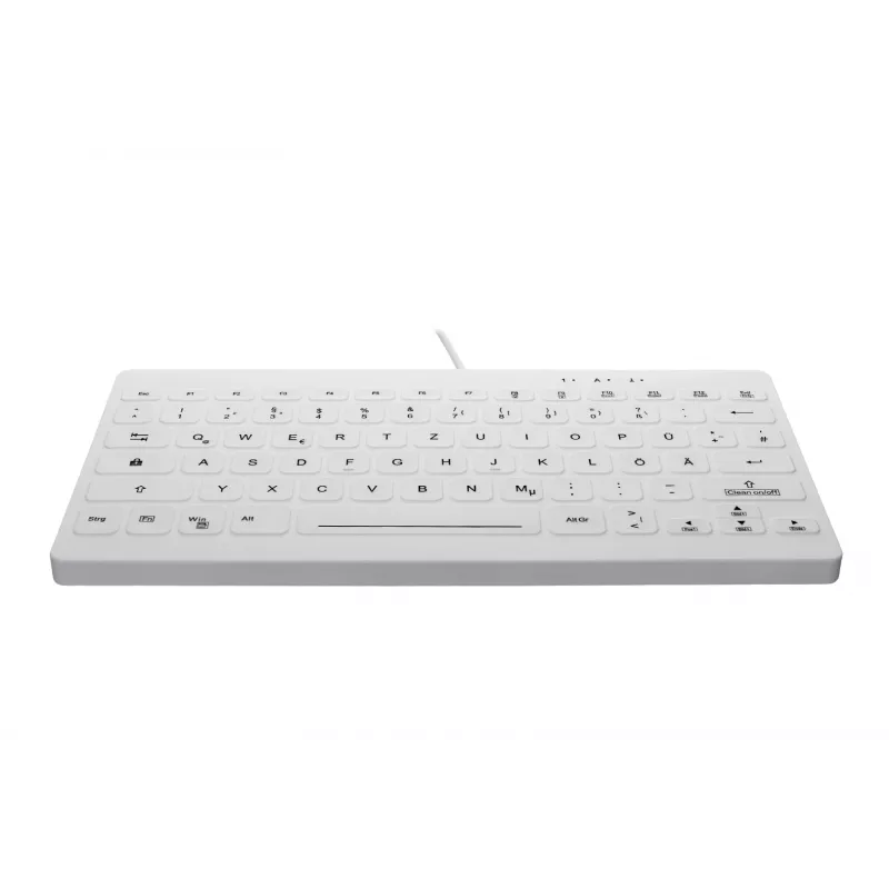 Contour Design Active Key Contour QuickClean Meditsiiniline klaviatuur IP68 Mini Juhtmega Valge DE C4112