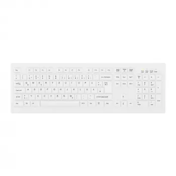 Contour Design Active Key Contour ClassicClean Meditsiiniline klaviatuur eemaldatava kaanega, täissuuruses juhtmevaba valge DE C8100