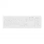 Contour Design Active Key Contour ClassicClean Meditsiiniline klaviatuur eemaldatava kaanega, täissuuruses juhtmevaba valge DE C8100
