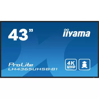 iiyama LH4365UHSB-B1 Signage-ekraan kioskikujundusega 108 cm (42,5 tolli) LED Wi-Fi 800 cd/m² 4K Ultra HD Must Sisseehitatud protsessor Android 11 24/7