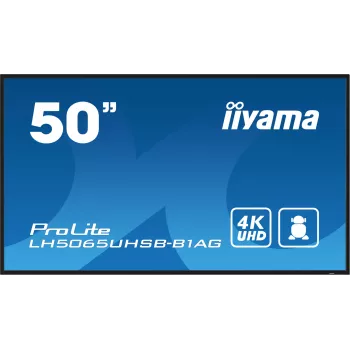 iiyama LH5065UHSB-B1AG Signage-ekraan Digitaalne signatuur lameekraan 125,7 cm (49,5 tolli) LCD Wi-Fi 800 cd/m² 4K Ultra HD Must Sisseehitatud protsessor Android 11 24/7