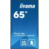 iiyama LH6565UHSB-B1 Signage-ekraan kioskikujundusega 163,8 cm (64,5 tolli) LED Wi-Fi 800 cd/m² 4K Ultra HD Must Sisseehitatud protsessor Android 11 24/7