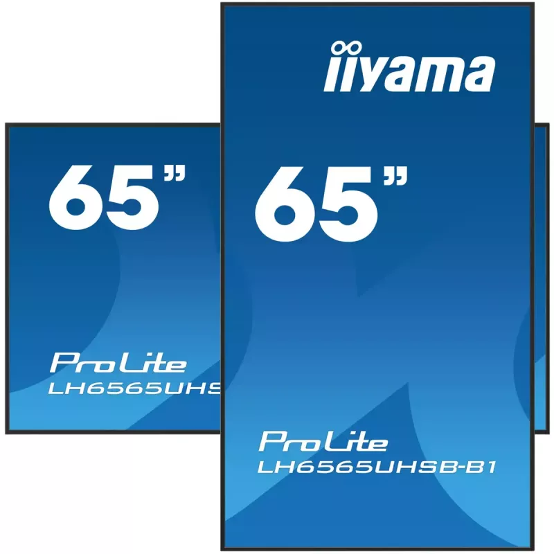 iiyama LH6565UHSB-B1 Signage-ekraan kioskikujundusega 163,8 cm (64,5 tolli) LED Wi-Fi 800 cd/m² 4K Ultra HD Must Sisseehitatud protsessor Android 11 24/7