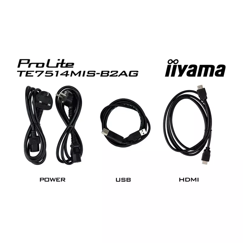 iiyama PROLITE TE7514MIS-B2AG Kiosk disain 190.5 cm (75 tolli) LCD Wi-Fi 435 cd/m² 4K Ultra HD Must Puuteekraan Sisseehitatud protsessor Android 24/7